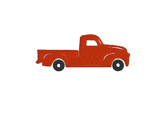 Red Truck Embroidery Design