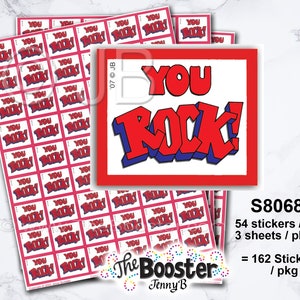 You Rock! Recognition STICKERS - Recognize / Reward / Team / Class / Child / Host