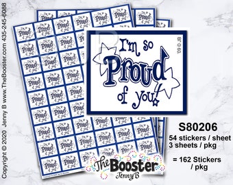 I am so Proud of You! RECOGNITION STICKERS - Recognize / Reward / Team / Class / Child / Host
