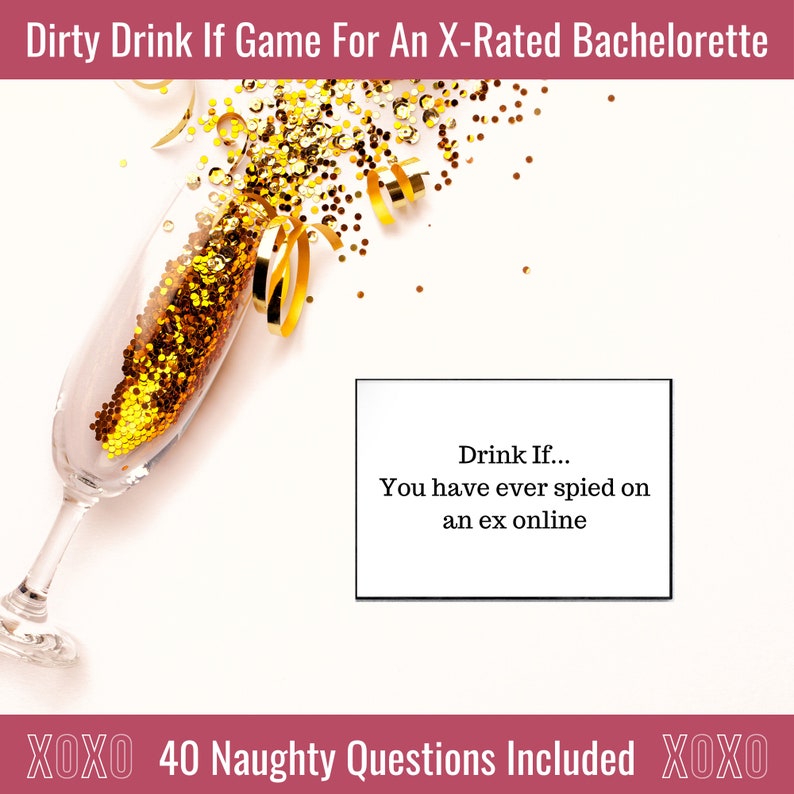 Dirty DRINK IF Game Dirty Bridal Shower Naughty Hen Party Etsy