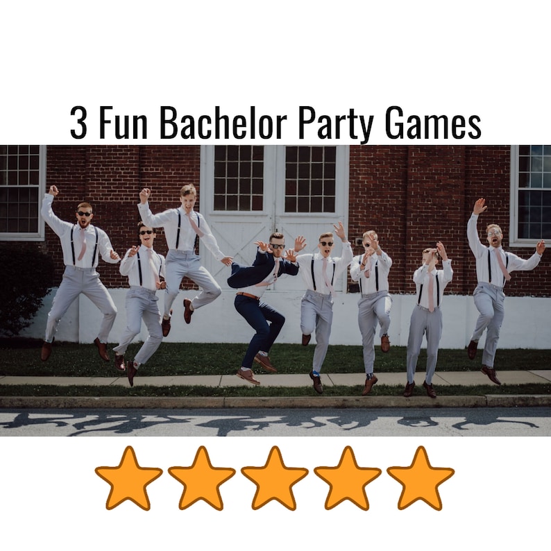 3 Bachelor Party Games Fun Stag Party Games Etsy