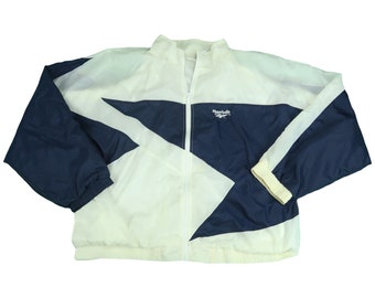 chaqueta reebok vintage mujer beige