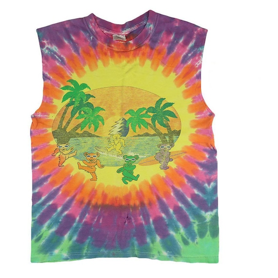 Vintage 1998 Grateful Dead Dancing Bears Tie Dye T