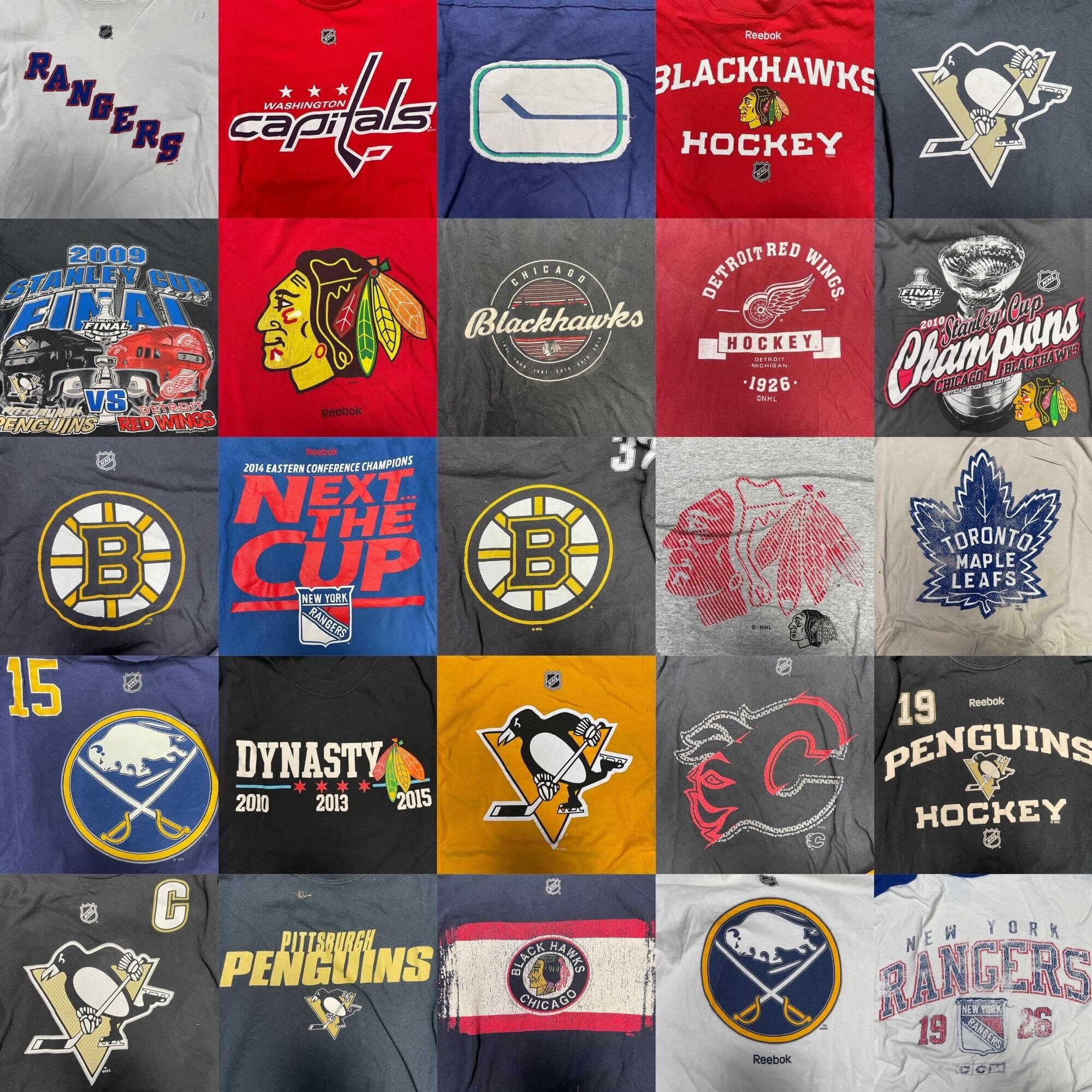 Lot of 50 Wholesale NHL Hockey Sports Modern Men's TShirt Etsy