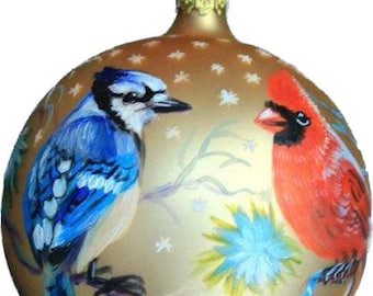 Cardinal Ornament, red cardinal  , cardinal gifts , woodland christmas , bird gifts