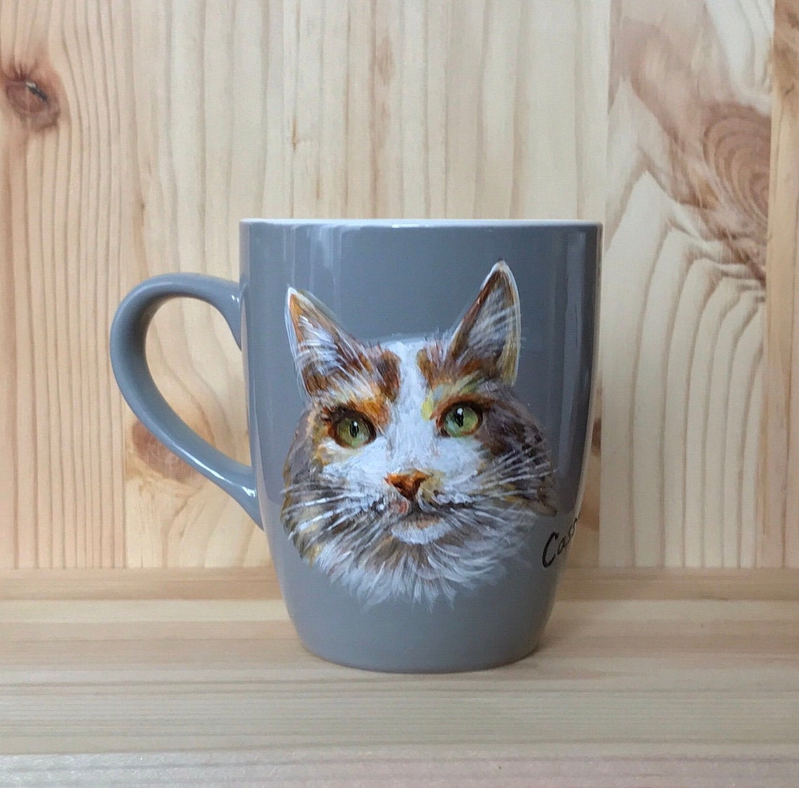 Cat Tea Cup , Custom Pet Portrait Mug Cat Pet Coffee Mug Cup