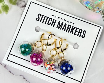 Glitter Globe Stitch Marker Set