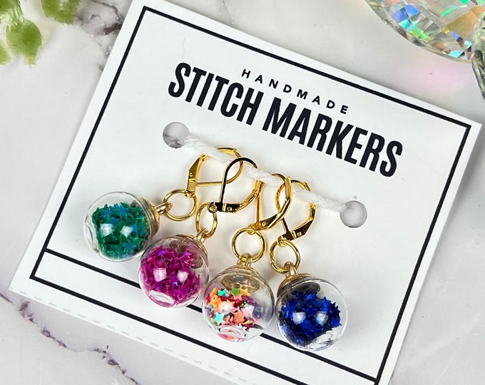 Glitter Globe Stitch Marker Set