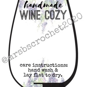 Printable Stemless Wineglass Cozy Template