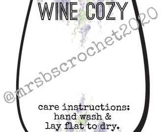 Printable Stemless Wineglass Cozy Template