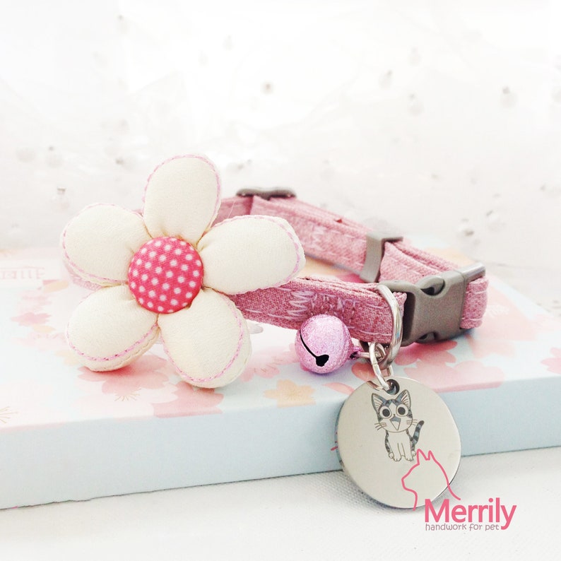 Calico handmade cat collarsPersonalized cat collars Cat Etsy