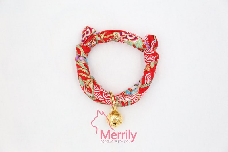 Cotton cat collarJapanese style pet collarhandmade cat Etsy