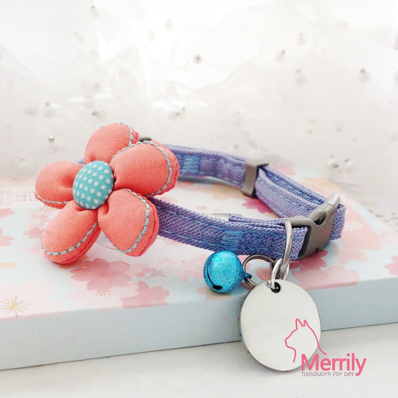 Calico handmade cat collarsPersonalized cat collars Cat Etsy