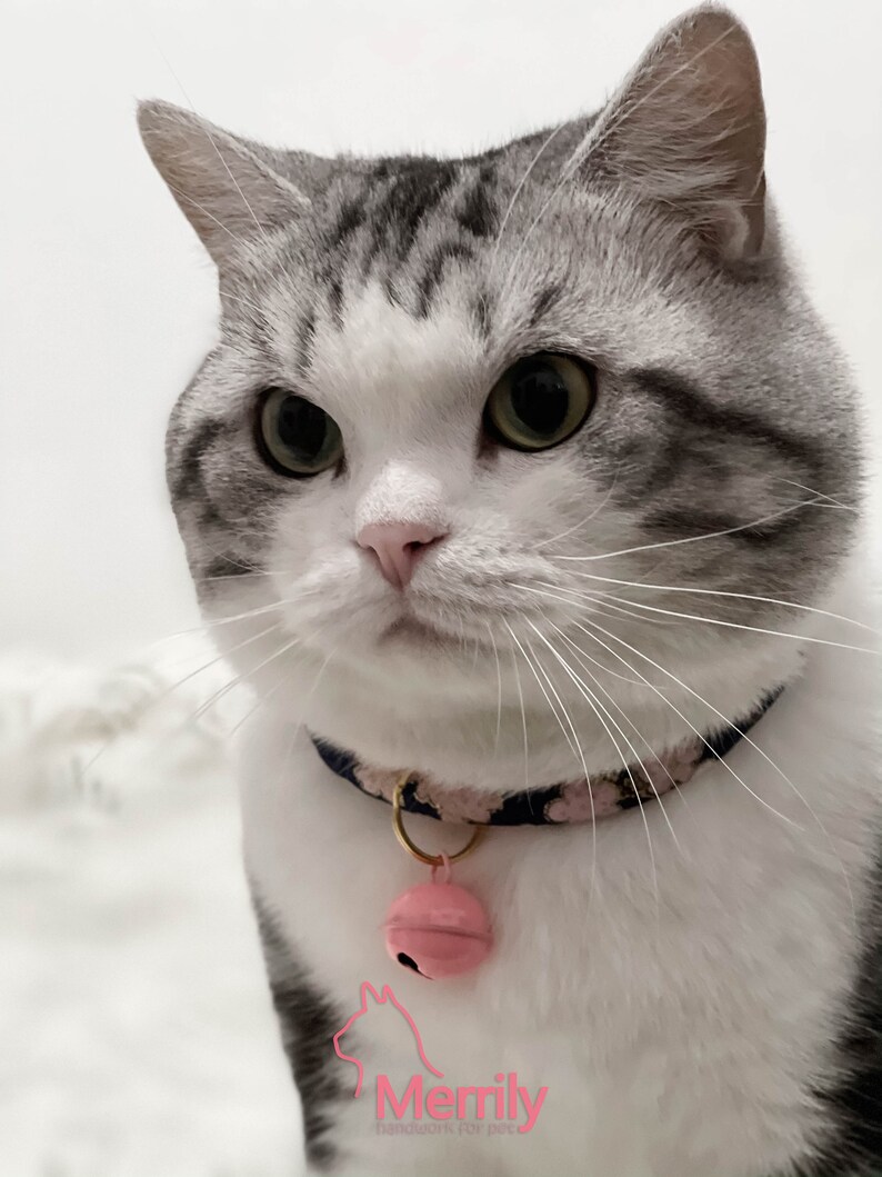 Cotton cat collar Japanese style collar handmade cat collar Etsy