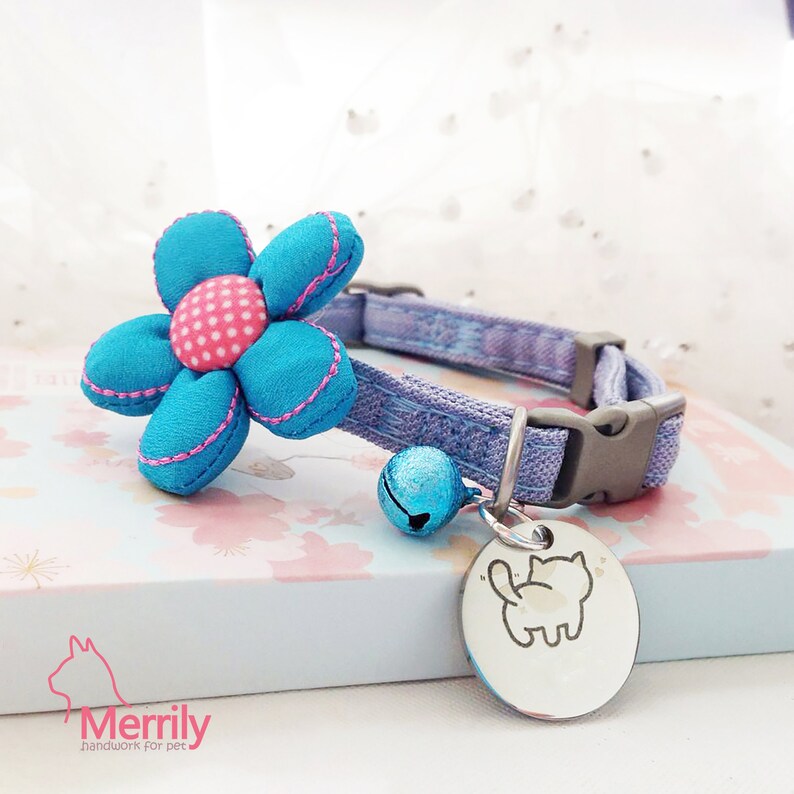 Calico handmade cat collarsPersonalized cat collars Cat Etsy