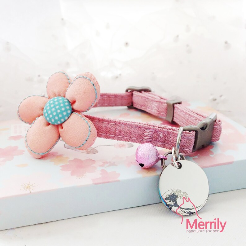 Calico handmade cat collarsPersonalized cat collars Cat Etsy