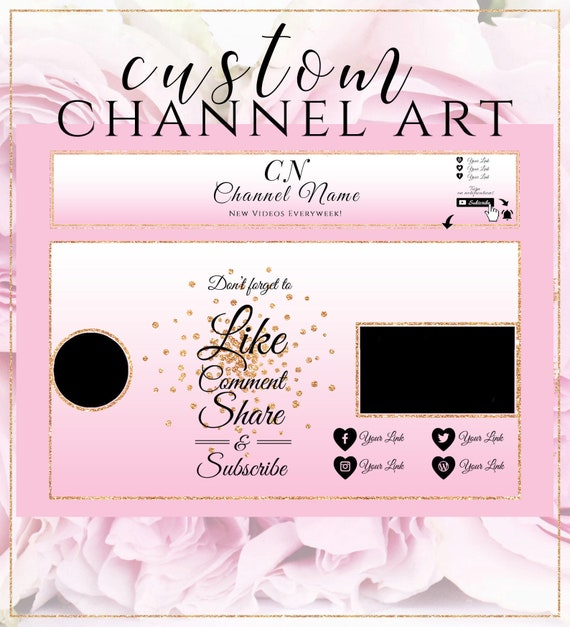 Custom Youtube Channel Art Youtube Banner Youtube Header Etsy