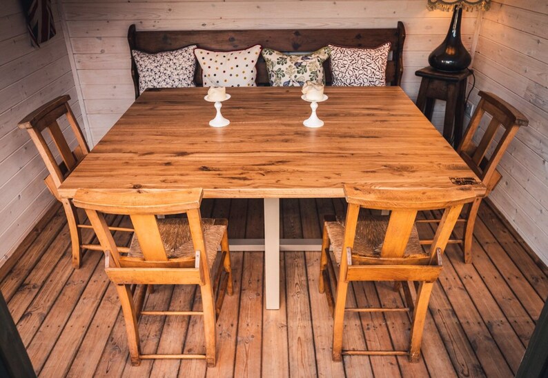 Bespoke Solid Oak Dining Table and Bench set | Etsy