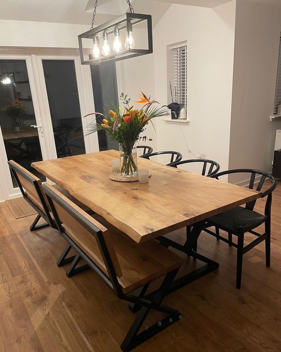 Etsy oak sale dining table