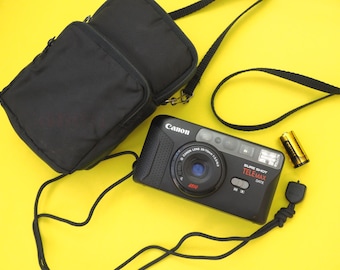 Canon Sure Shot Tele Max TeleMax 35mm Film Point & Shoot Camera + Battery WORKING