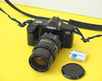 Minolta Maxxum 3000i 35mm Film SLR Camera + 28-85mm Lens + Battery WORKING TESTED