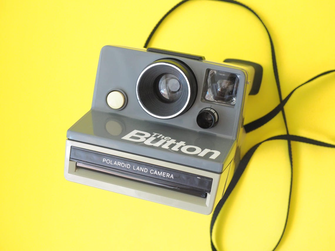 Polaroid The Button SX-70 Instant Film Camera Vintage WORKING TESTED, foto 1 di 5