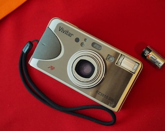 Vivitar PZ3815 DB 35mm Film Point and Shoot Compact Camera + Battery WORKING