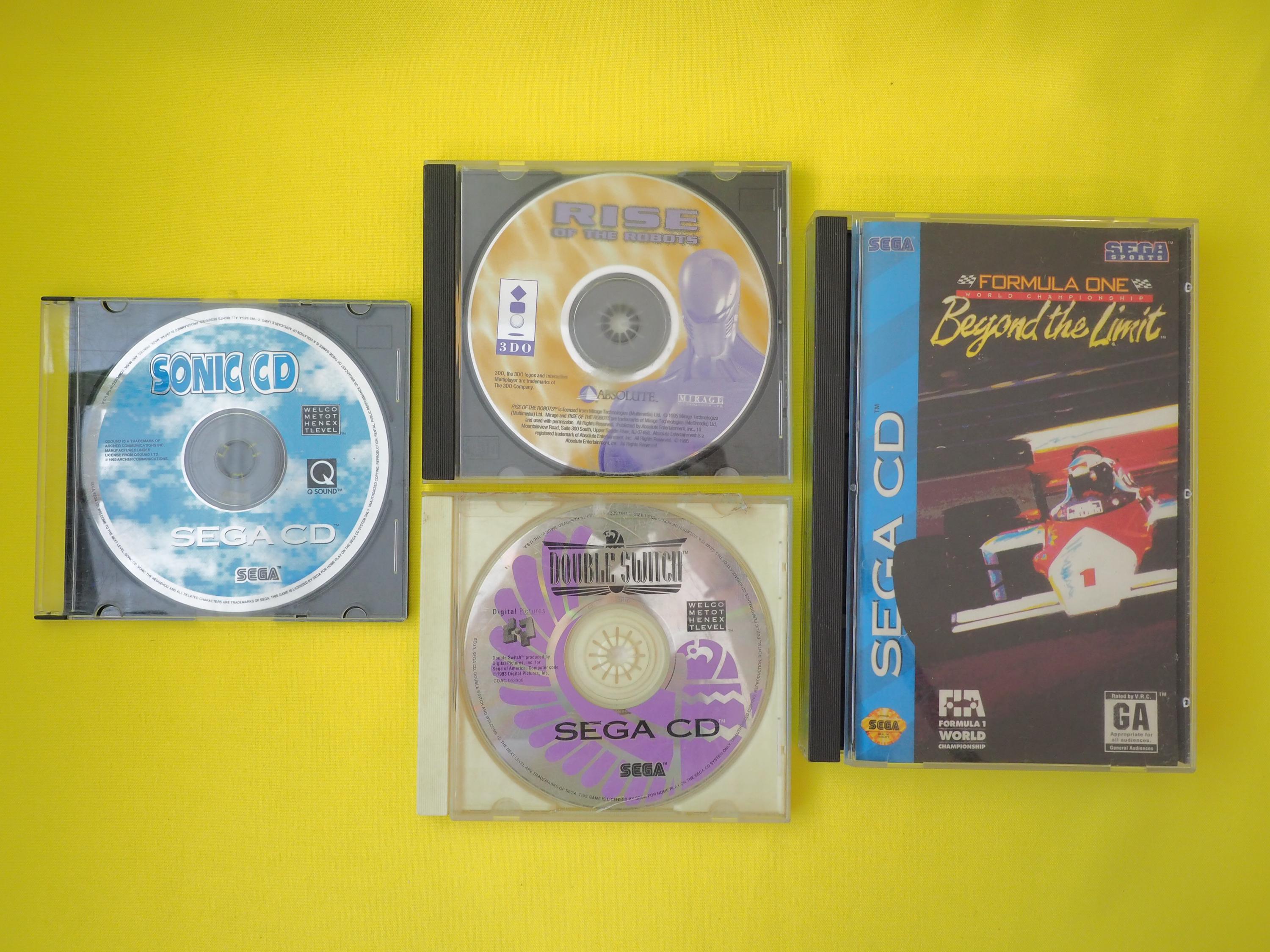 Sega CD 3DO Video Game Lot of 4 Rise Machines Double Switch Sonic