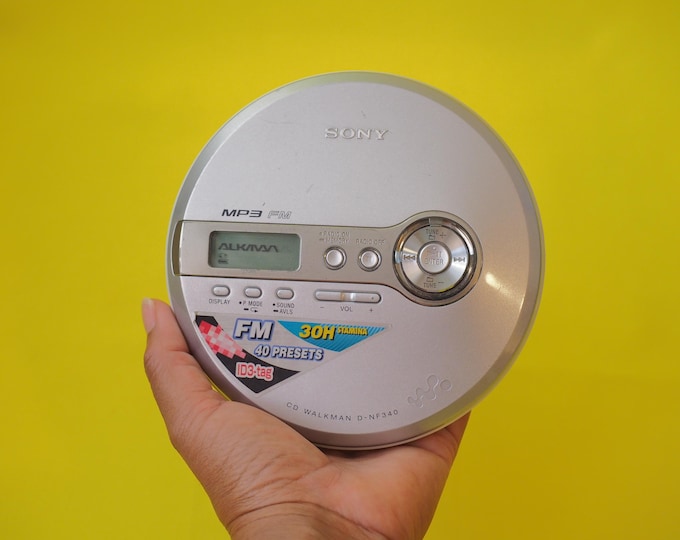 Compact Disc Mp3 Sony D-NF340 Walkman Portable CD Compact Disc MP3 Player FM Radio ...