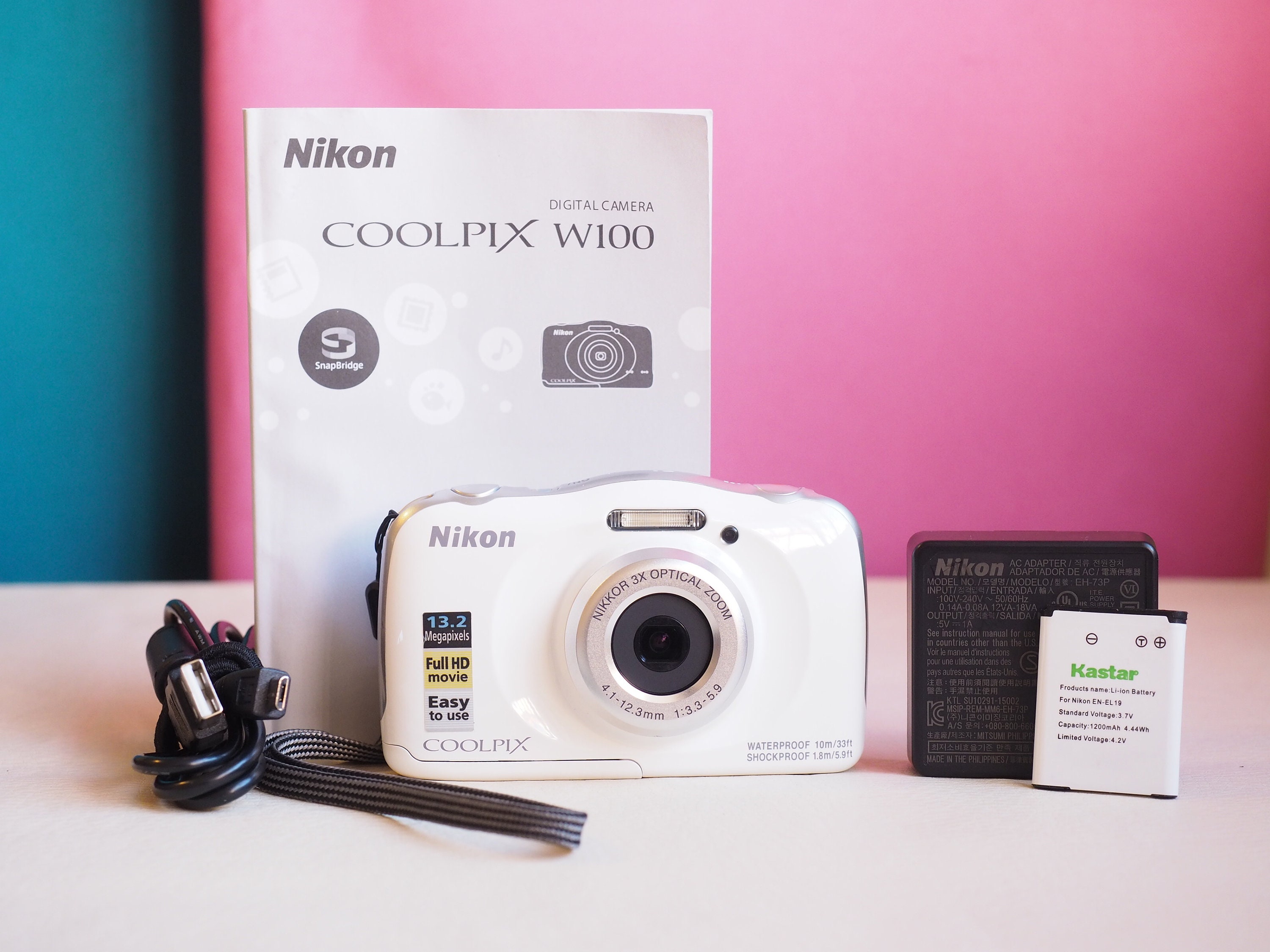 Nikon Coolpix W100 13.2MP Pocket Waterproof Shockproof Compact