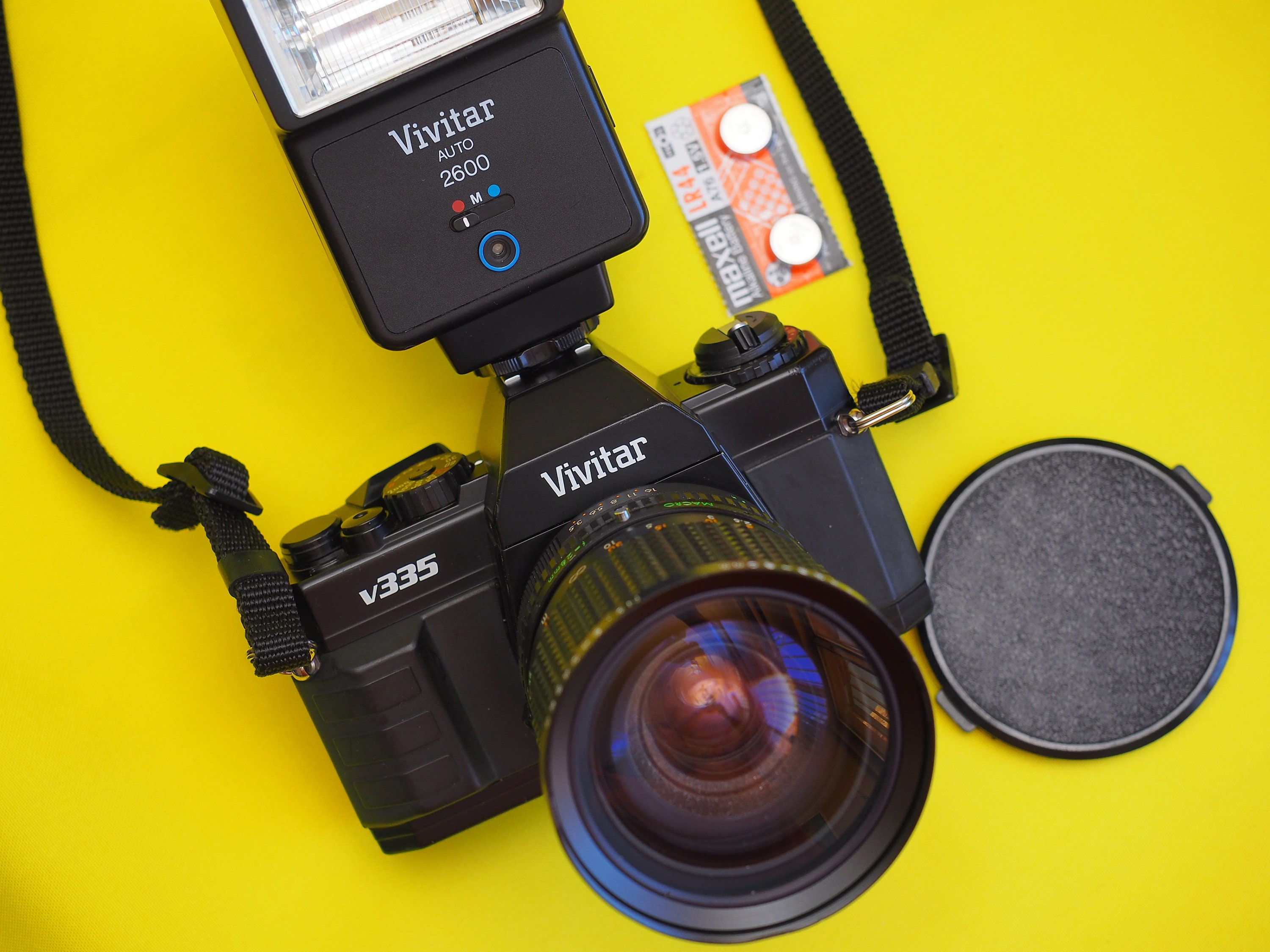 Vivitar V335 35mm Film SLR Student Camera + 28-80mm Lens +