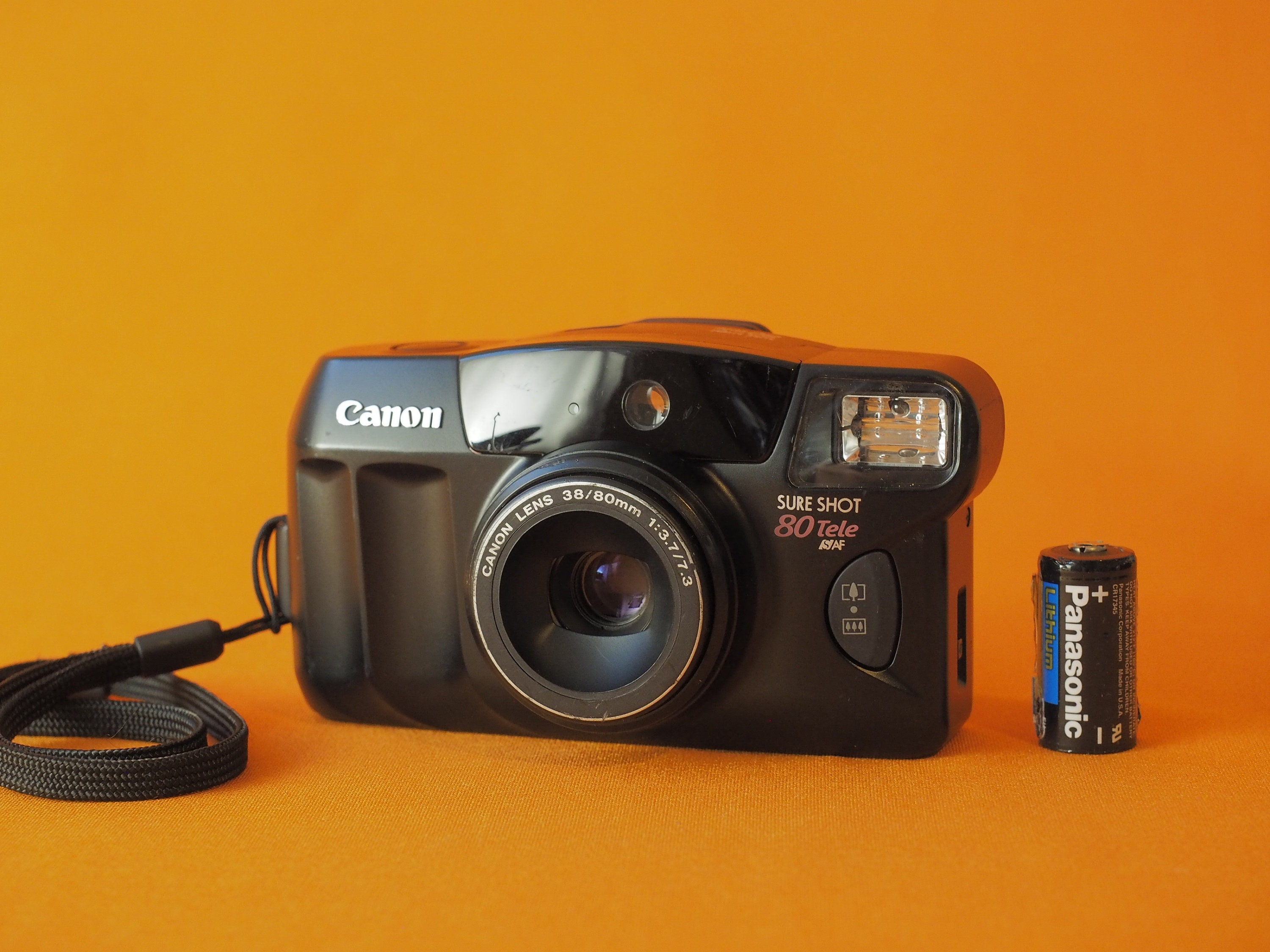 Canon Sure Shot 80 Tele 35mm Film Point Shoot Compact Camera