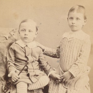 CDV  New York City Carte de Visite Portrait Enfants Cliché S-A-Thomas Photography