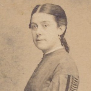 CDV Etats Unis New York Madison vierkante carte de visite portret femme cliché fotograaf Fredricks & co timbre stempel fiscaal