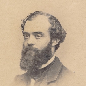 CDV New York Madison Square  Carte de Visite Portrait Homme Barbe Cliché Fredricks & CO