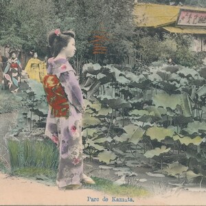 Carte Postale Ancienne CPA Japon Parc de Kamata Année 1913 Postcard Japan