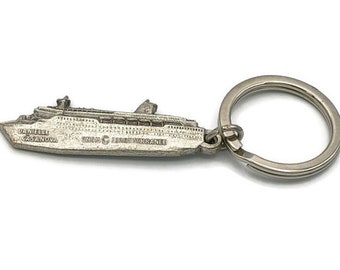 Vintage Old Key Ring Key Ring Boat Boat Company SNCM Ferry Corsica Daniel Casanova Metal