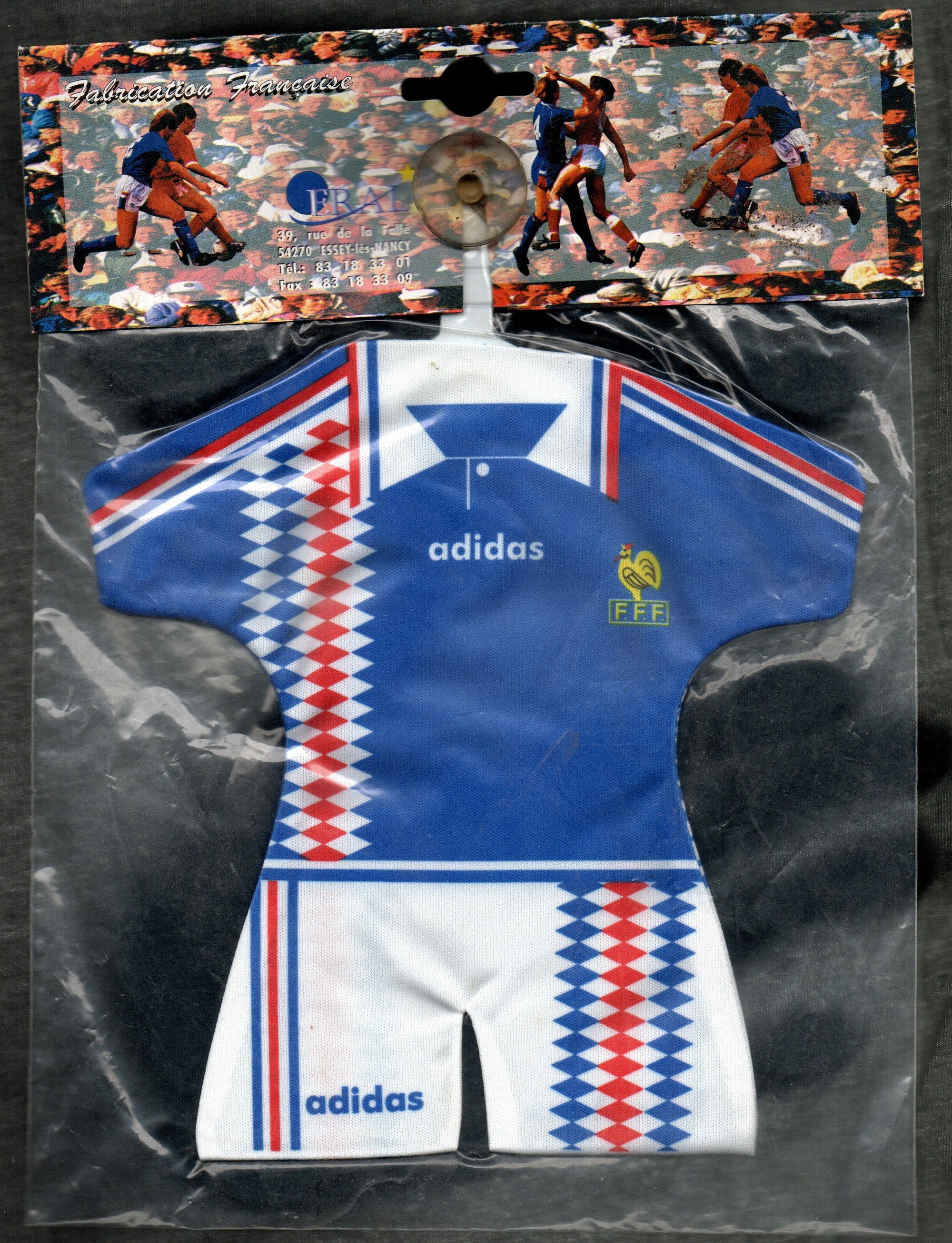 Vintage Old Mini Football Jersey France FFF has suction cup Etsy