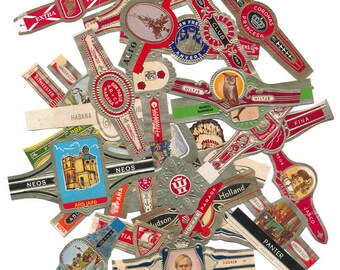 Vintage Vitophilie Lot Various Cigar Bands Cigar Bands