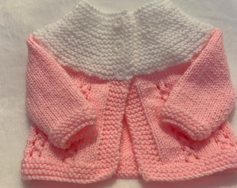 Hand knitted Baby Cardigan Newborn