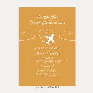 Onto The Next Adventure | Farewell Party Theme Invitation, Goodbye Party Celebration Template for Going Away Event