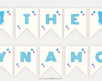 Bach & The Dynamos / Editable imprimible Mamma Mia Bachelorette Party Theme Banner Descarga instantánea, banner de bricolaje para Home Outdoor Decor Party