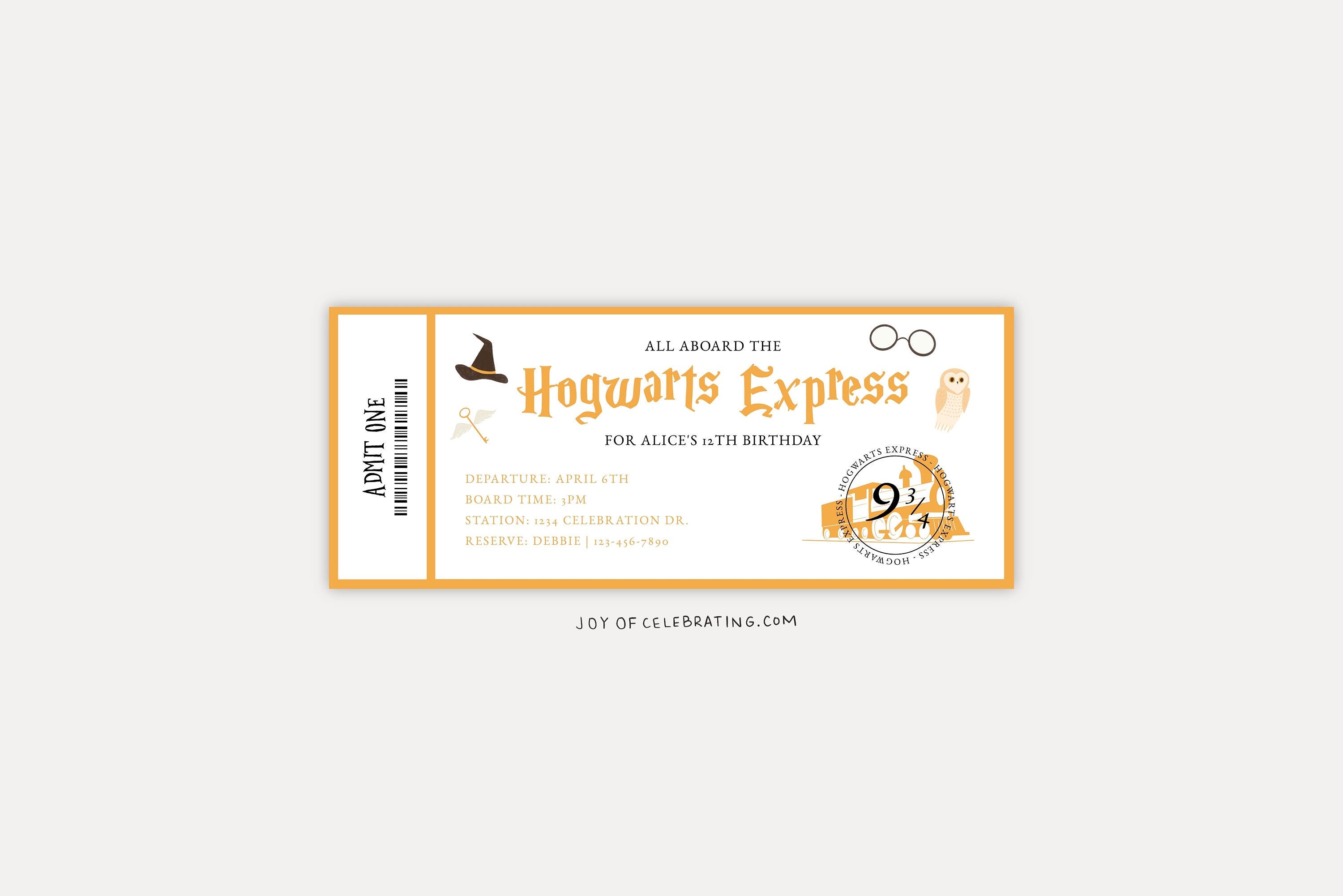 Wizard World Magical Wizardry World inspired Ticket