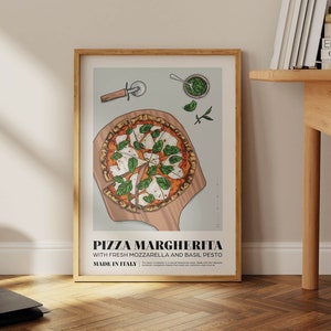 affiche de pizza | Art culinaire italien | Cadeau pour amateur de pizza | Impression de pizza italienne | Impression artistique pizza