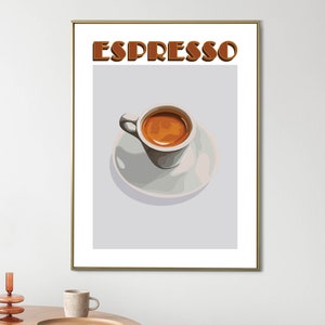 Espresso Poster | Minimal Coffee Print | Coffee Bar Print | Modern Coffee Poster