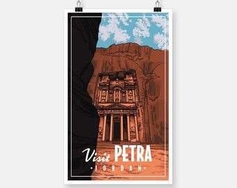 Petra Jordan | Landmark Prints | Middle East Poster | Indiana Jones Decor