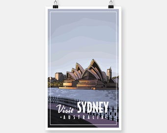 Sydney Australia | Sydney Art Print | Sydney Skyline | Australia Travel Poster | Sydney Print | 12x18 Art Print