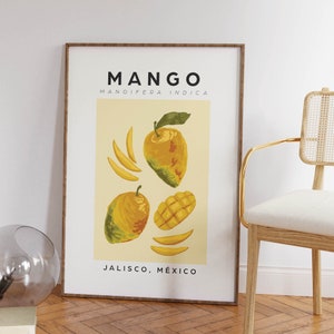 Digital Download Mango Print | Mango Wall Art | Fruit Print Poster | Fruit Market Print | Botanical Print