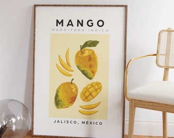 Mango Print | Mango Wall Art | Fruit Print Poster | Fruit Market Print | Botanical Print