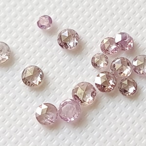 Pink Rose Cut Diamond, Rare Natural Pink Rose Cut Diamond Cabochon, Loose Pink Diamond for Jewelry, 1.8-2.5mm (1Pc to 2Pc Options) - PDD425